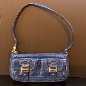Michael Kors Small Bright Blue Patent Leather Shoulder Bag
